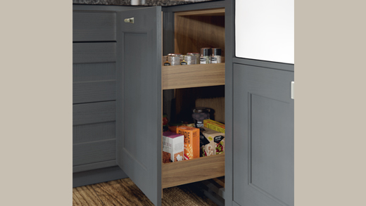 Small kitchen storage - pull out larder