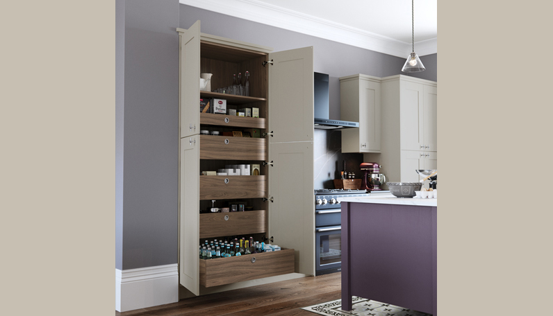 Small kitchen storage - pull out larder