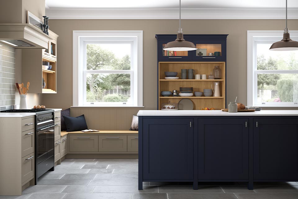 Blue shaker kitchen